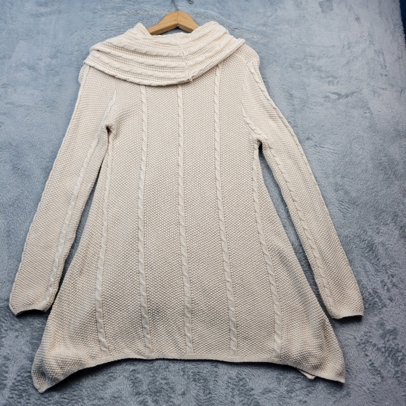 Womens Sweater Size Medium Cowl Neck Chunky Cable Knit SEE MEASUREMENTS - Picture 3 of 7